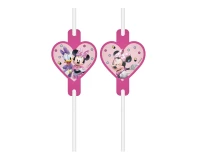 Rurki (słomki) papierowe z medalionem Minnie Junior, 4 szt. KK