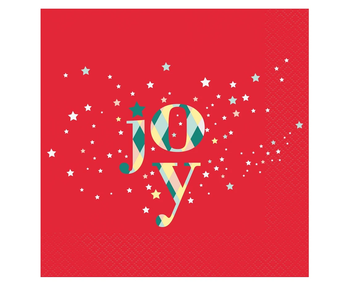 Serwetki Joy, czerwone, certyfikat FSC, 33x33 cm/ 20 szt. KK