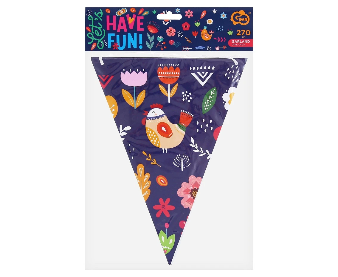 Girlanda papierowa Summer - Have Fun, flagi, 270 cm KK