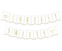 Girlanda papierowa Chrzest Święty, flagi 13.5x17.5 cm, 2x300 cm