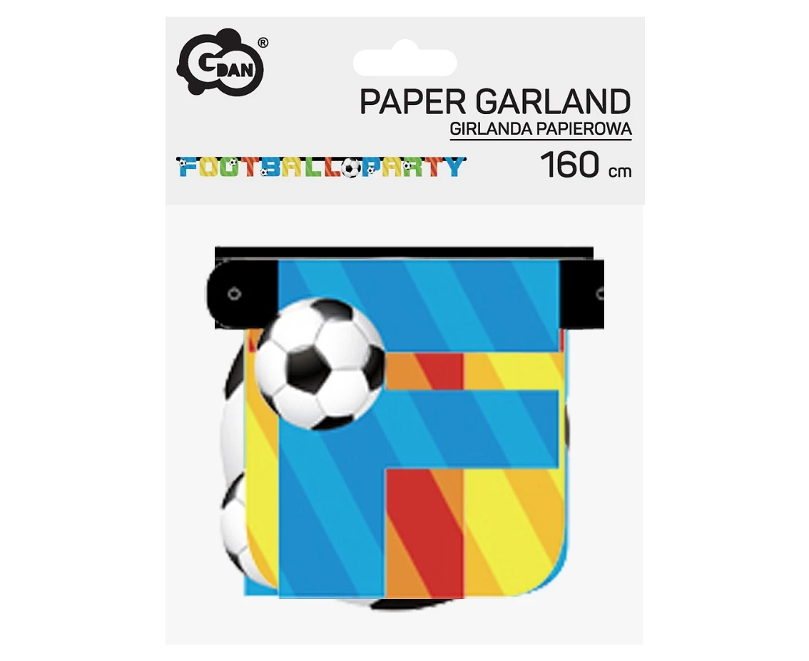 Girlanda papierowa Piłka Nożna - Football party, 160 cm
