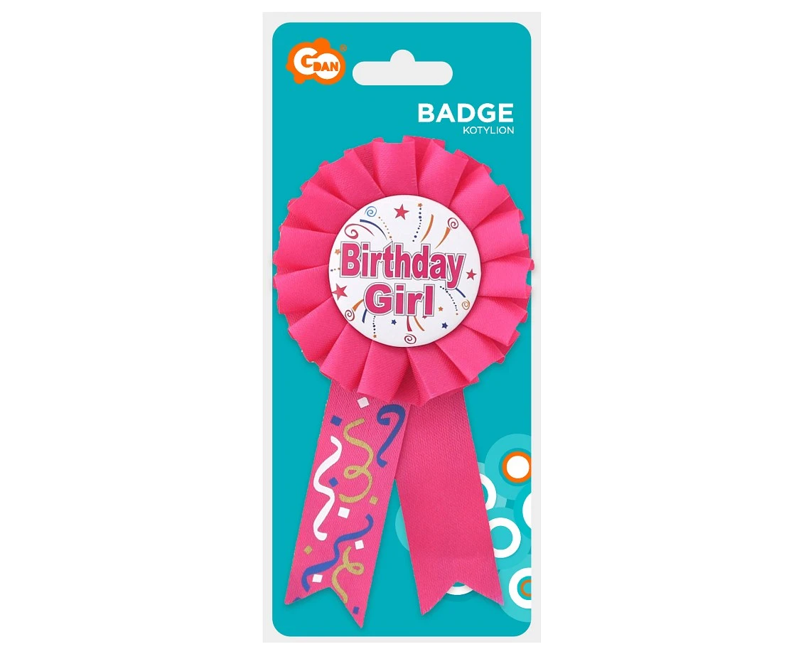 Kotylion Birthday Girl, różowy KK