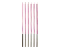 Świeczki urodzinowe Candy, różowe 4.5x4.5x150mm, 6 szt. KK