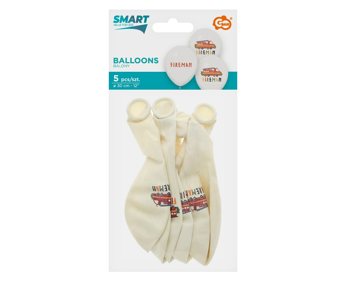 Balony Fireman, 12 cali/ 5 szt.