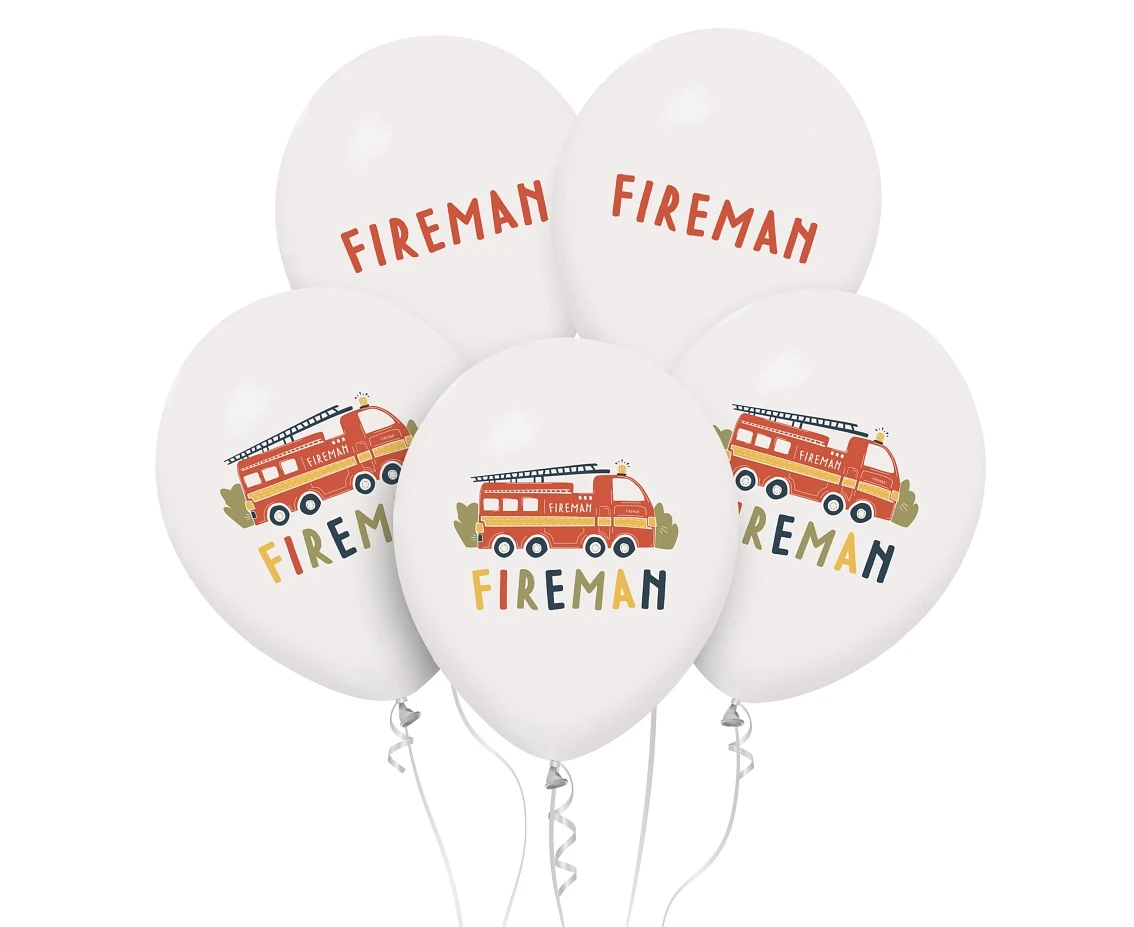 Balony Fireman, 12 cali/ 5 szt.
