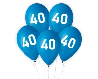 Balony 40, niebieskie, 12"/ 5 szt. KK