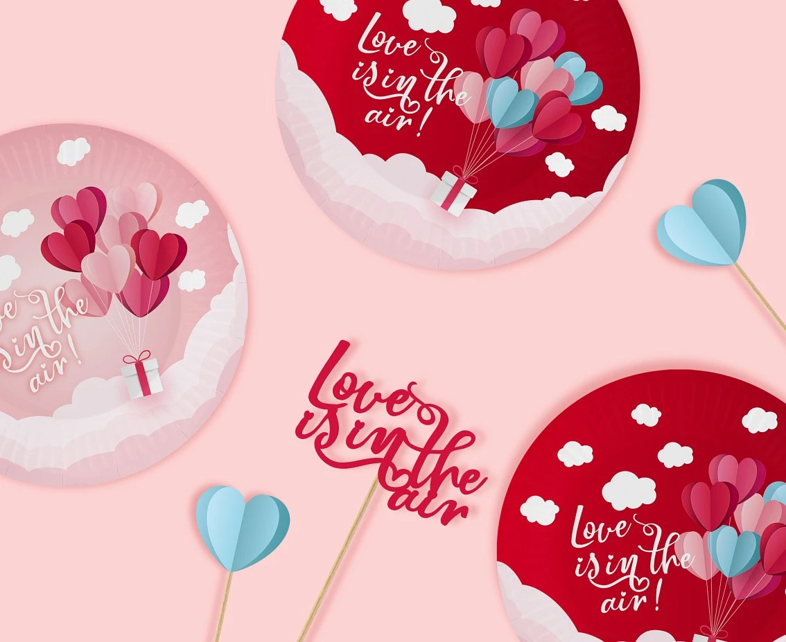 Dekoracja papierowa Love is in the air, 10x30 cm KK