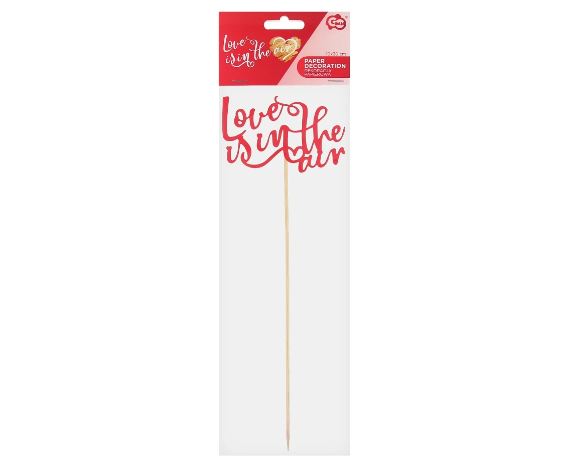 Dekoracja papierowa Love is in the air, 10x30 cm KK