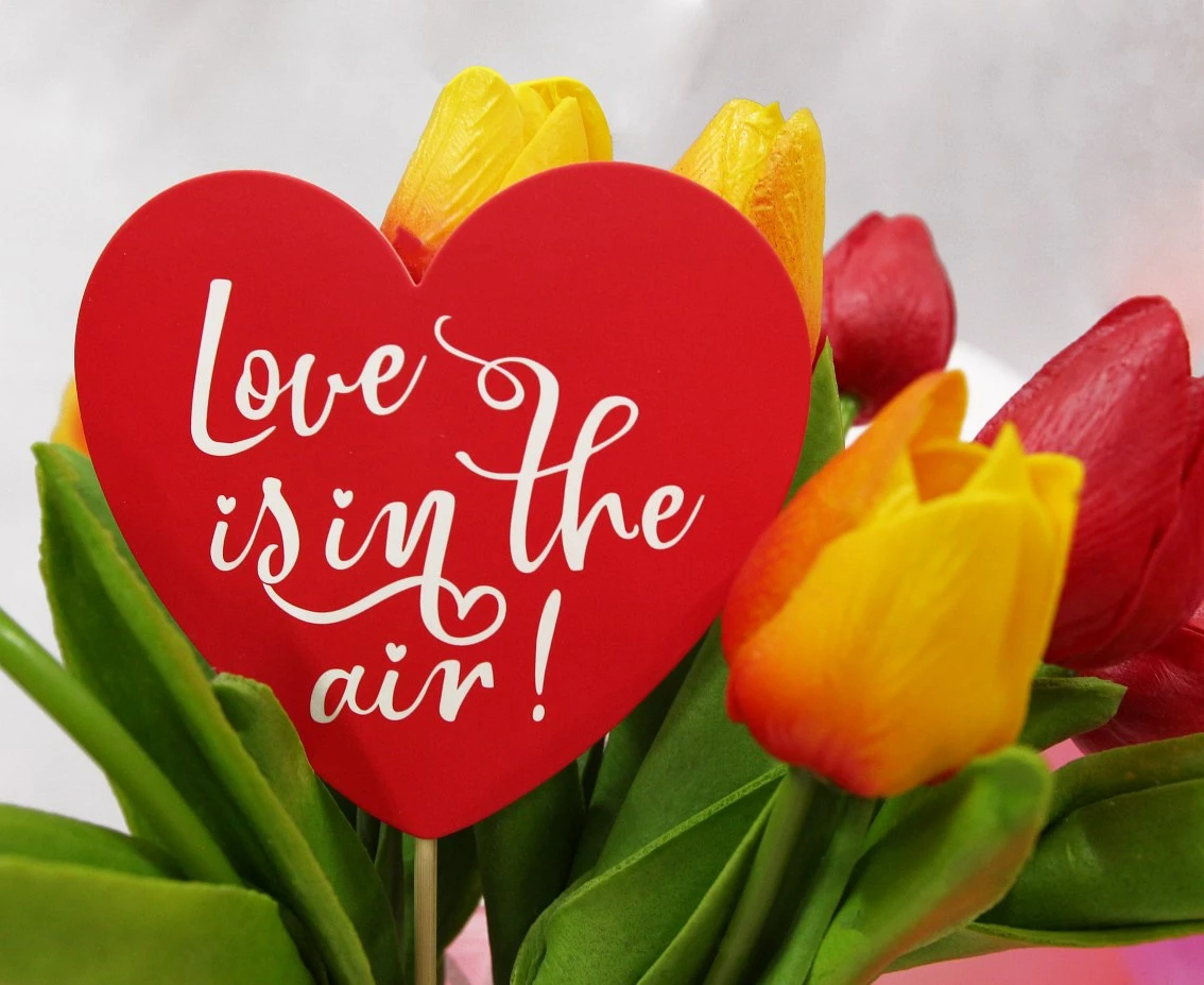 Dekoracja papierowa Love is in the air - Serce, 10x30 cm