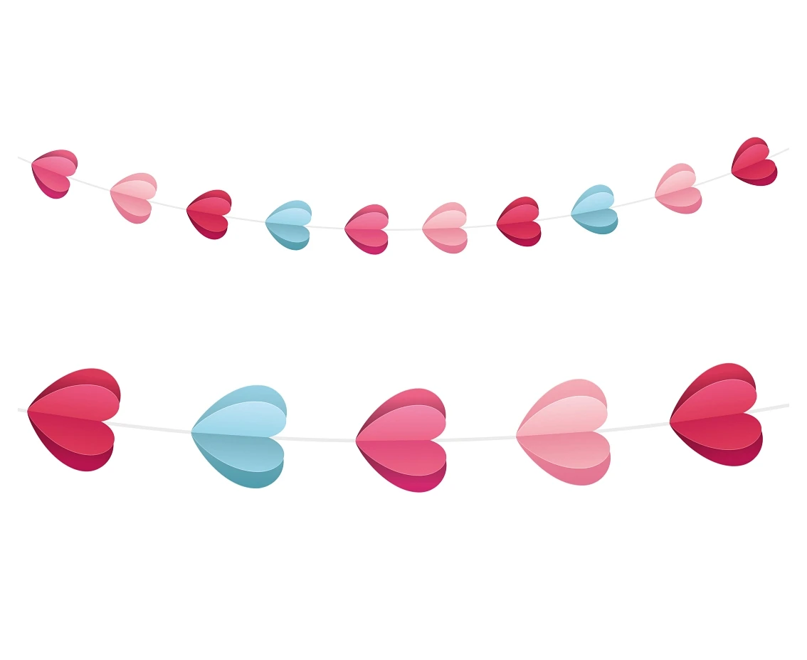Girlanda papierowa Love is in the air - Serduszka 3D, 200 cm KK