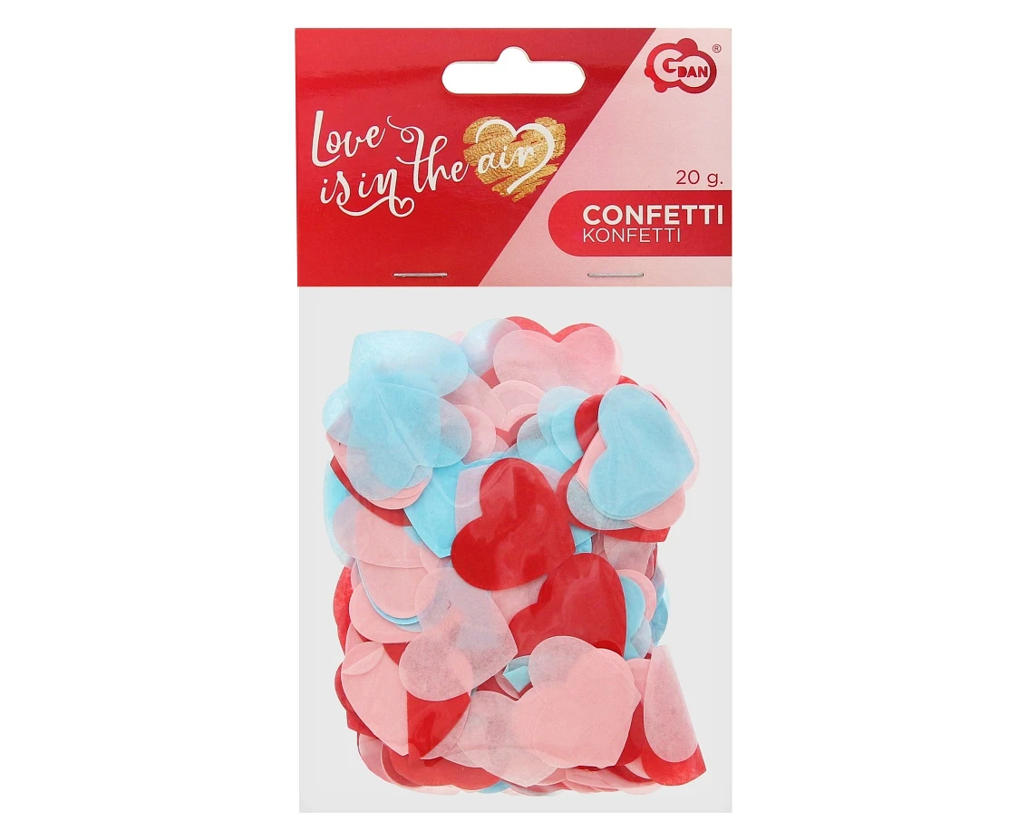 Konfetti bibułkowe Love is in the air, eco-friendly, mix, 20 g.
