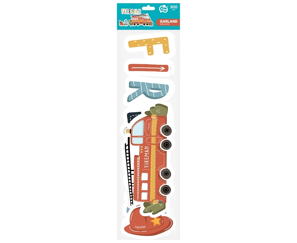 Girlanda papierowa Fireman, 300 cm KK