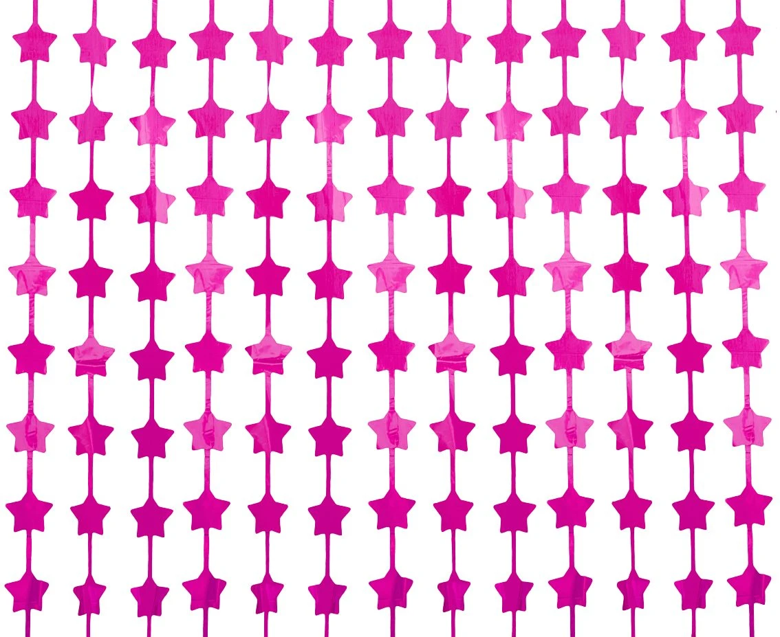 Kurtyna B&C Gwiazdki, matowa magenta, 100x200 cm KK