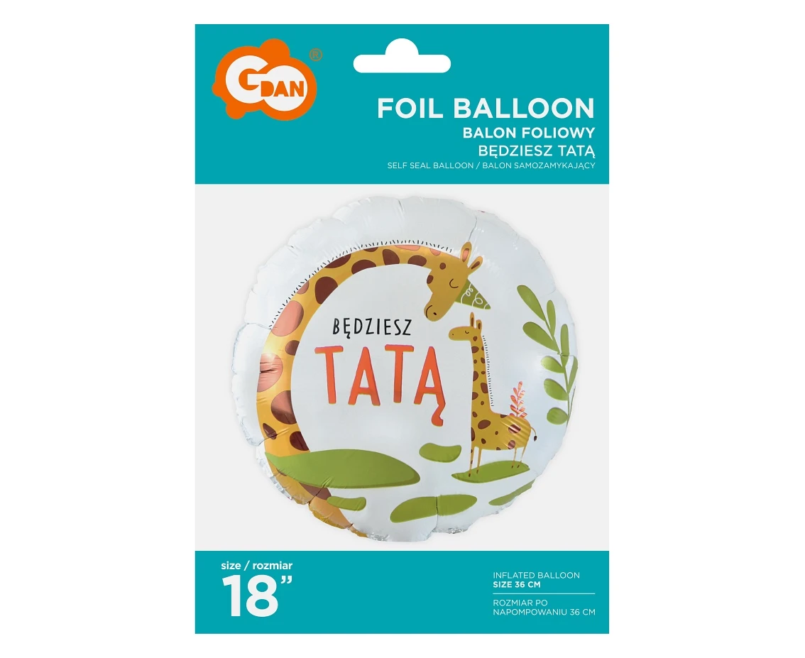 Balon foliowy Będziesz Tatą, 18" KK
