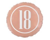 Balon foliowy "18" (różowo-złoty), 18" KK