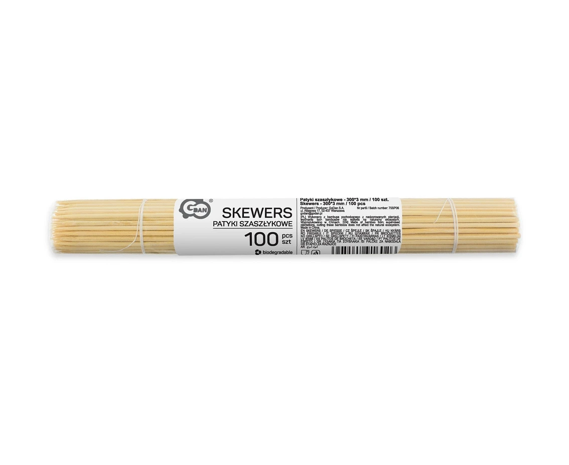 Patyki szaszłykowe - 300*3 mm / 100 szt.