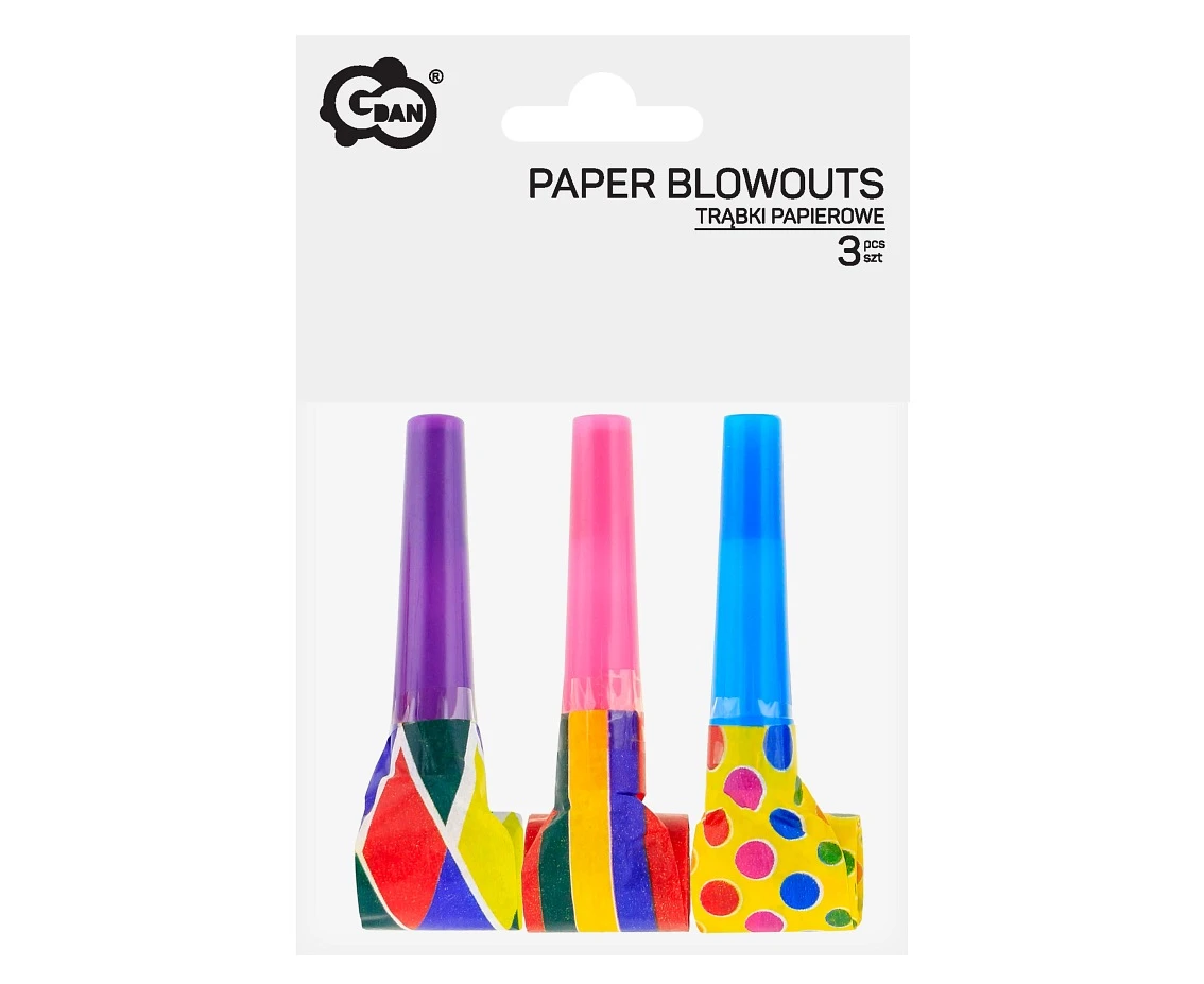 Zestaw 3 gwizdków papierowych