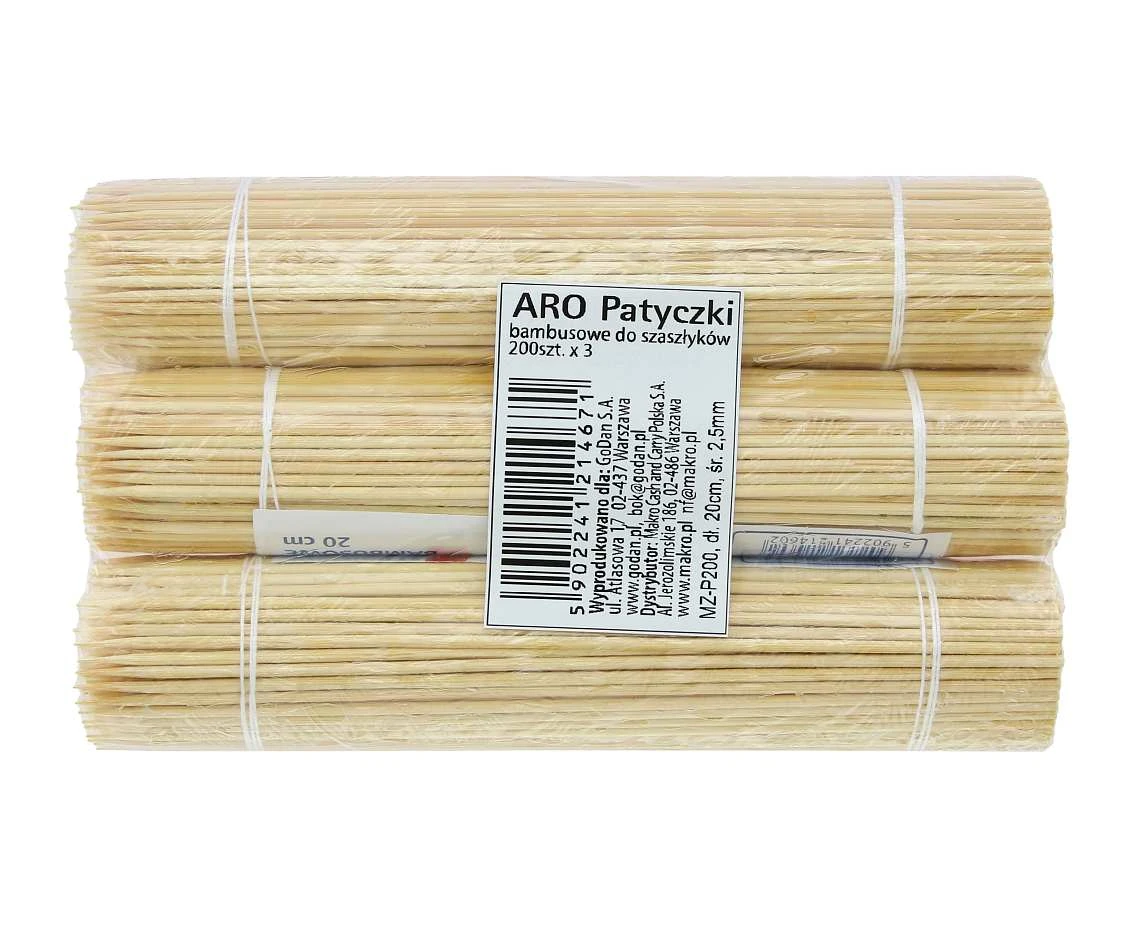 ARO -Patyki do szaszłyków 20 cm,200 szt.x3