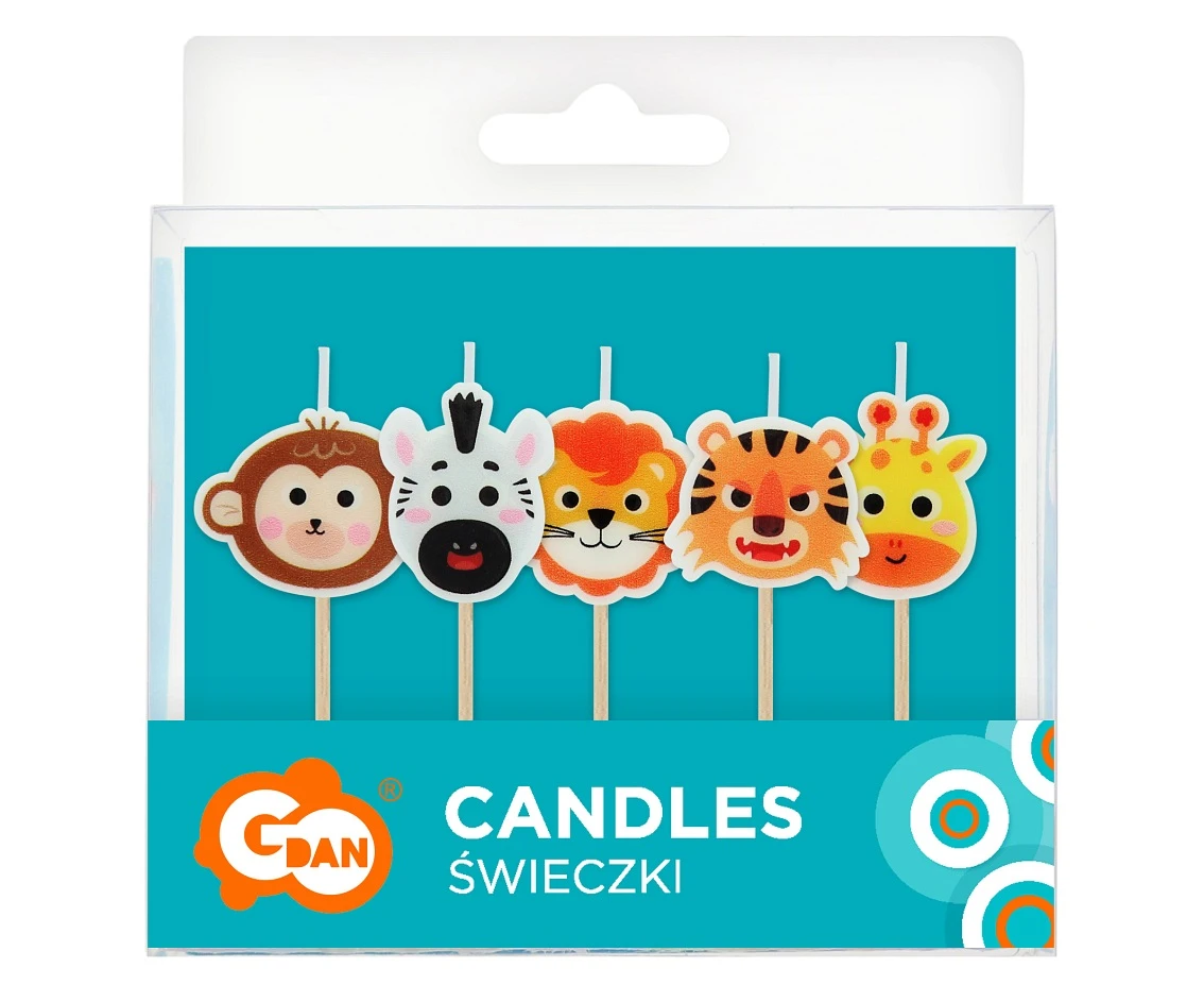 Świeczki pikery Safari, 5 szt. KK