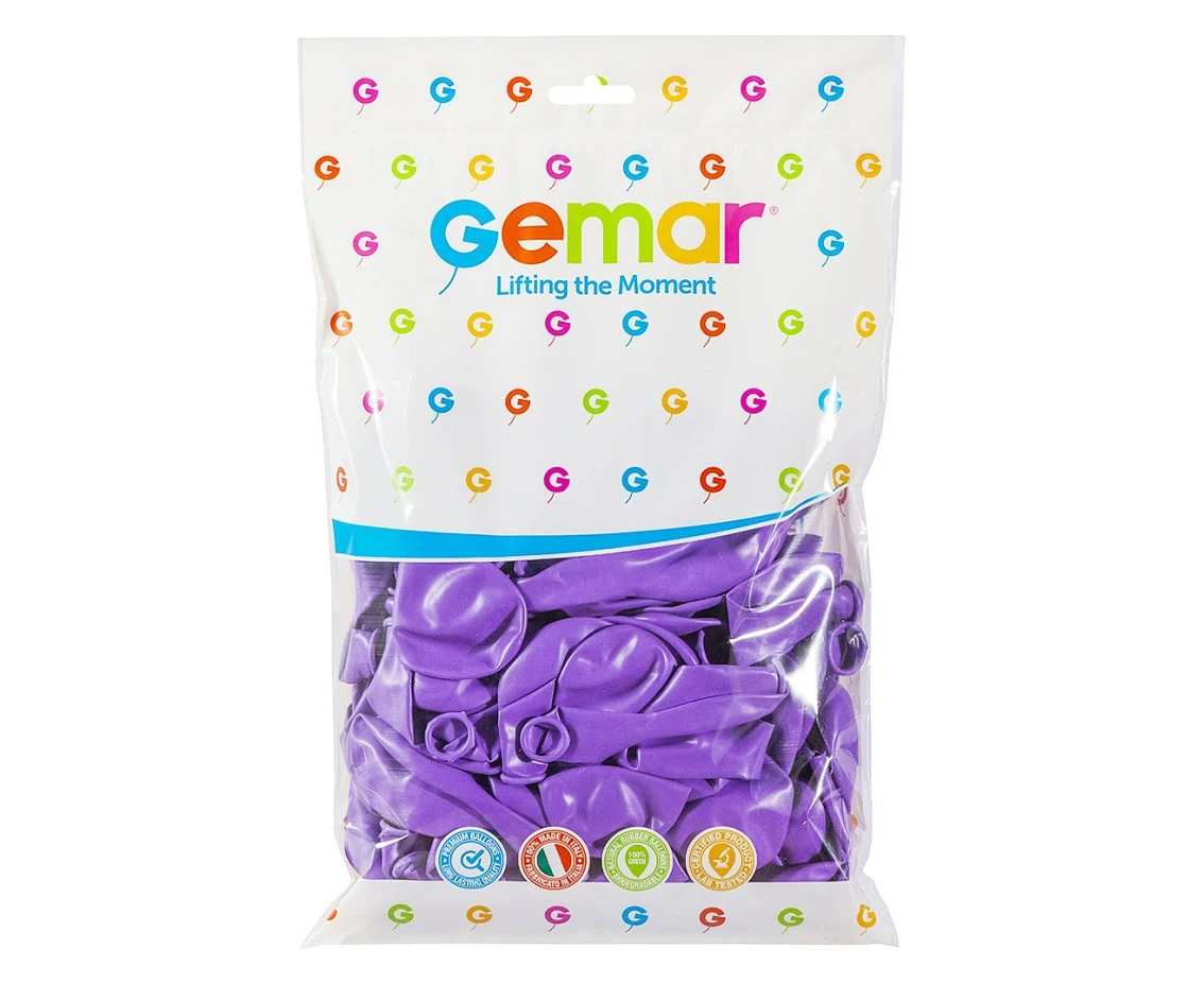 Balony Gemar 10", pastel lawendowe, 100szt.