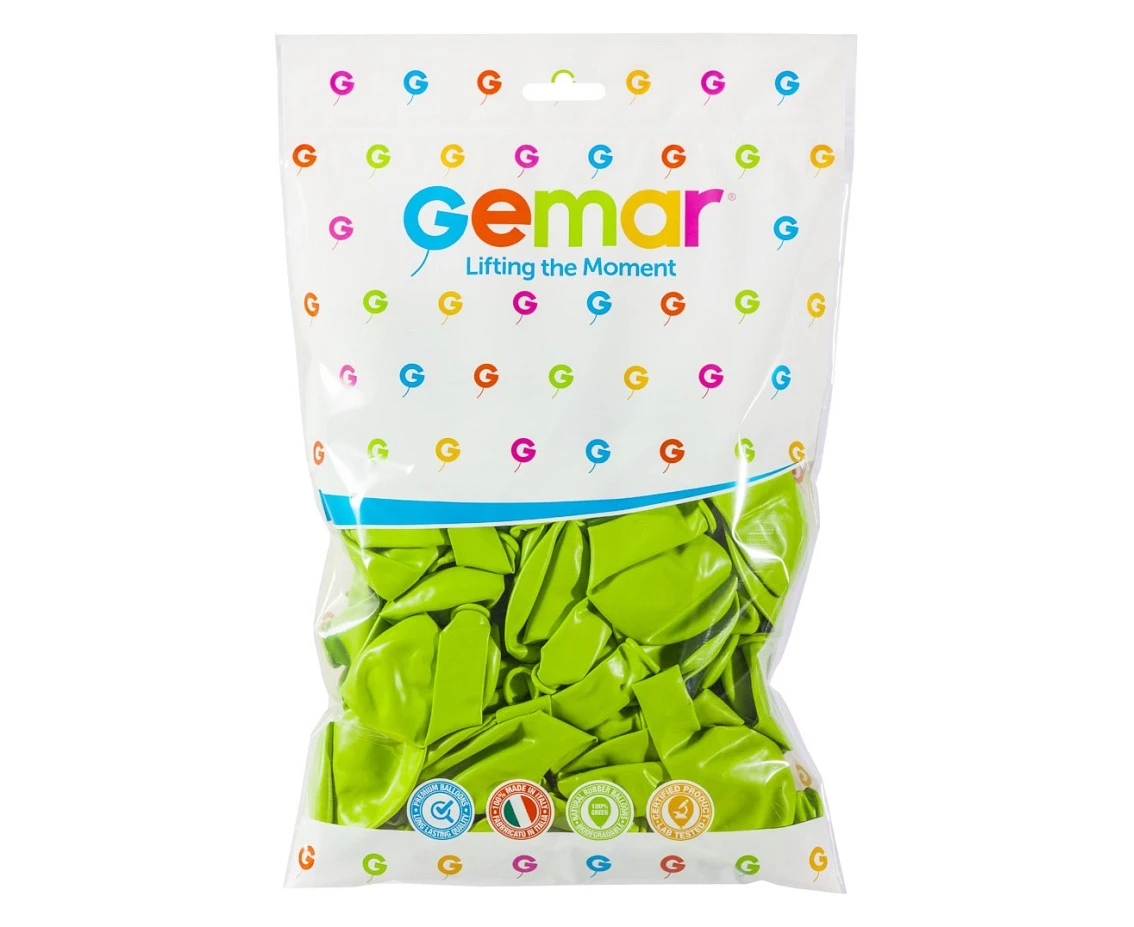 Balony Gemar 10", pastel pistacjowe, 100szt.