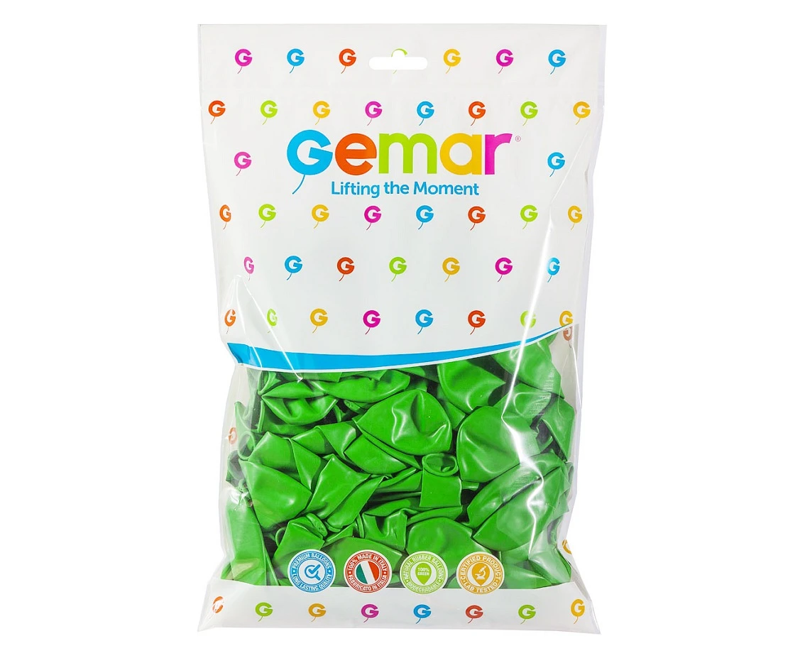 Balony Gemar 10", pastel zielone, 100szt.