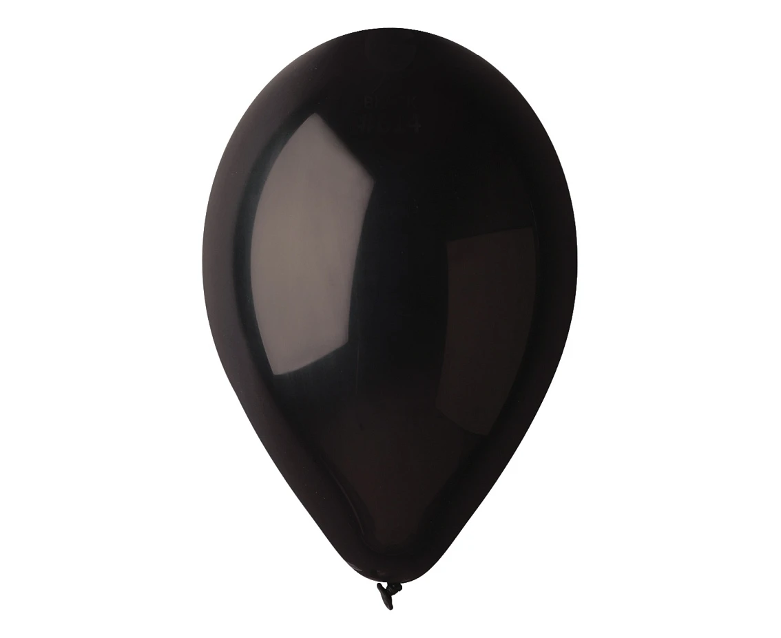 Balony Gemar 12", pastel czarne, 100szt.
