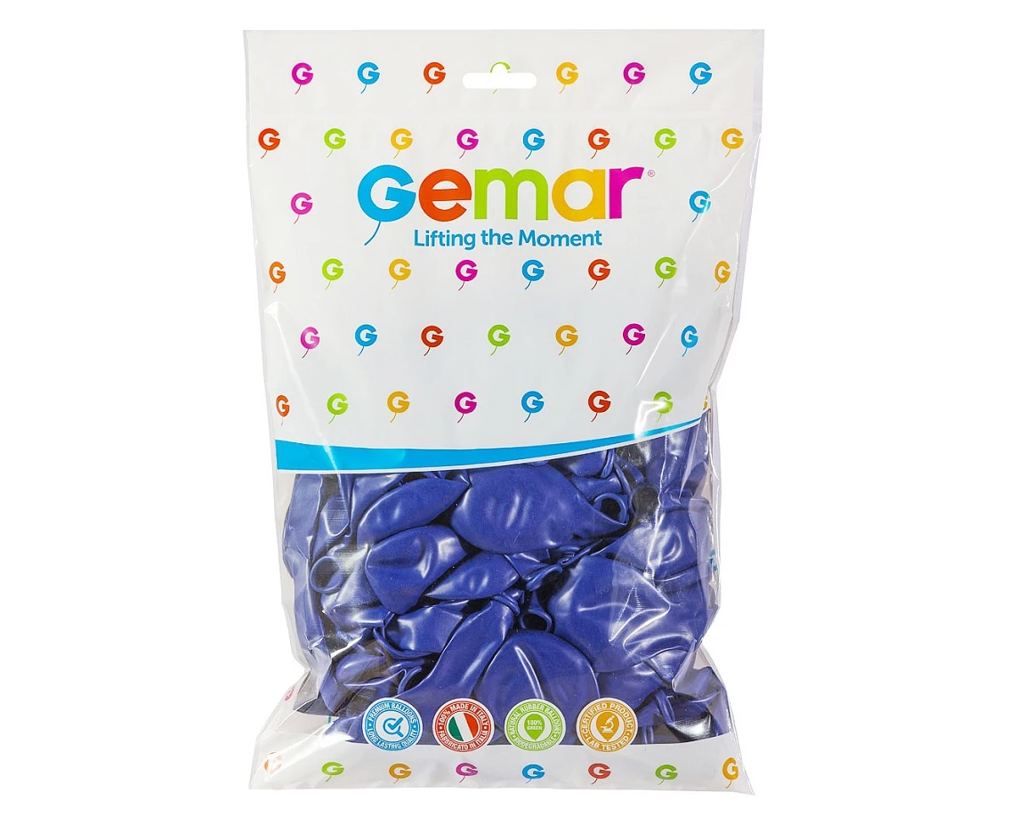 Balony Gemar 12", granatowe, 100szt.