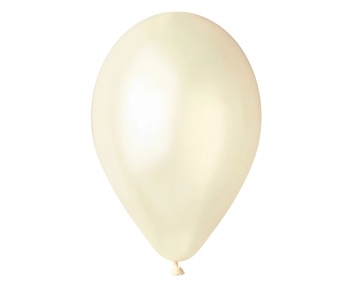 Balony Gemar 12", metalik kość słoniowa, 100szt.