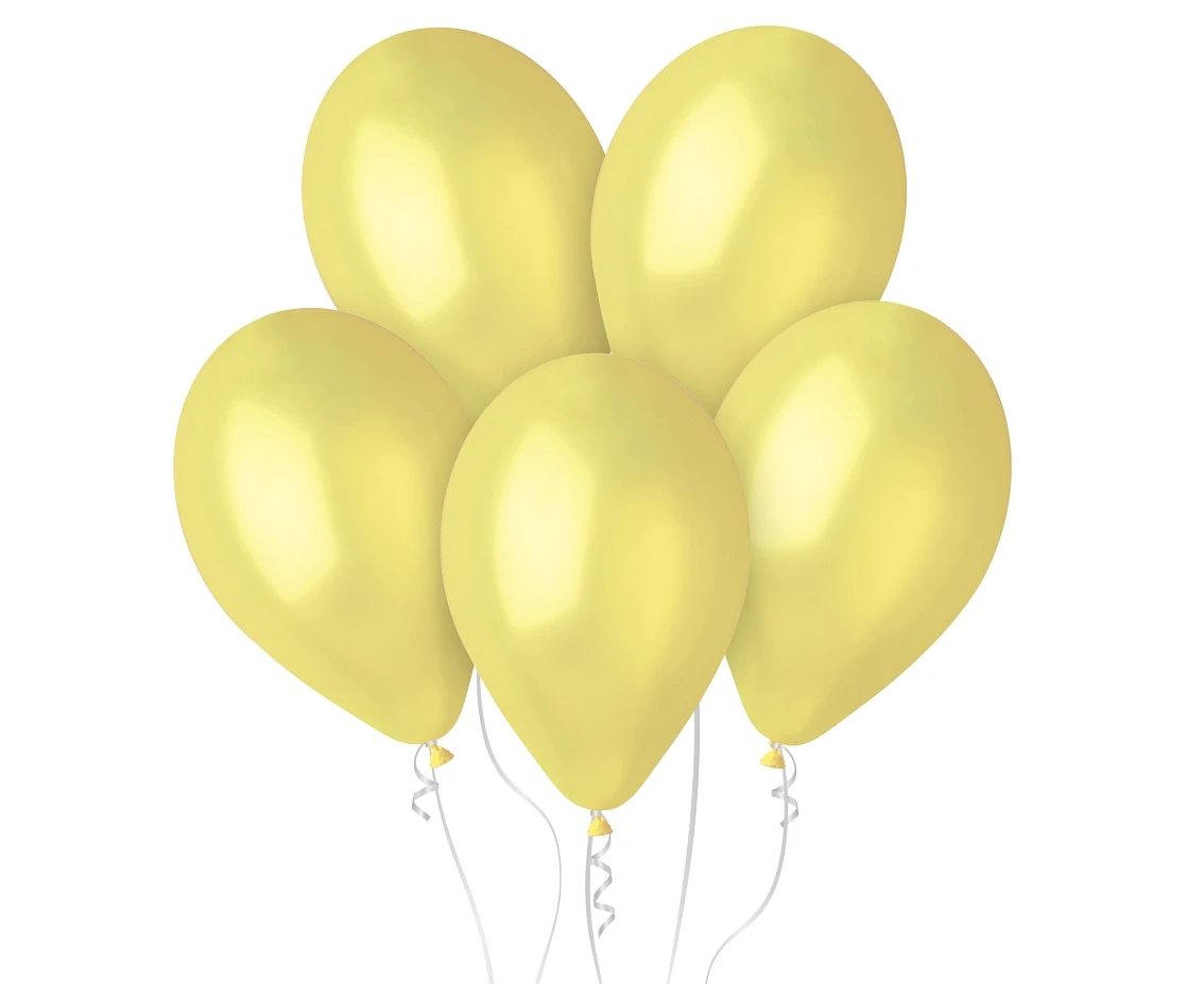 Balony Gemar 12", metalik mostarda, 100szt. KK