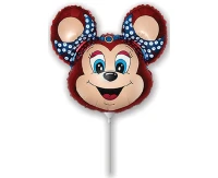 Balon foliowy 14" FX - Babsy Mouse (czerwona), niepakowany