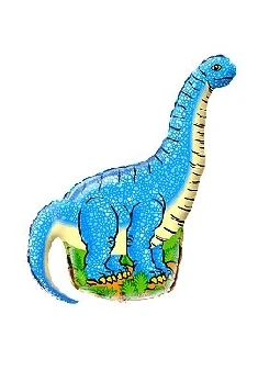 Balon foliowy 14" FX - Dinosaur - Diplodocus (niebieski), niepakowany  KK