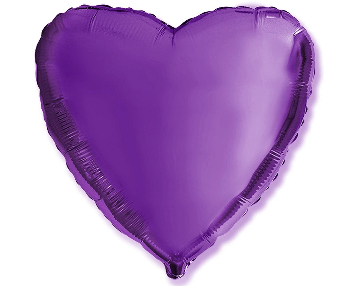Balon foliowy 18" FX - Serce (fioletowe), niepakowany