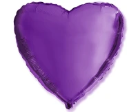 Balon foliowy 18" FX - Serce (fioletowe), niepakowany