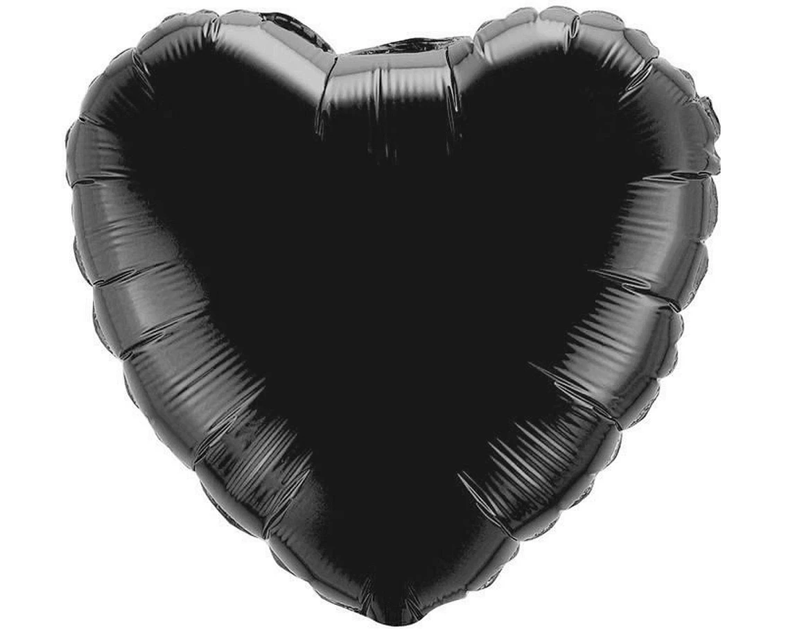 Balon foliowy 18" FX - Serce (czarne), niepakowany