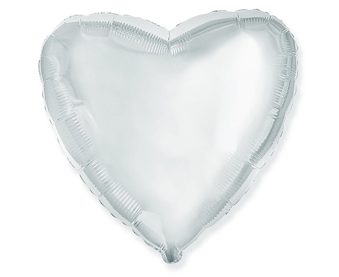 Balon foliowy 18" FX - Serce (srebrne), niepakowany