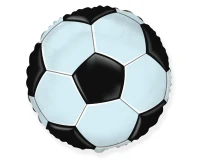 Balon foliowy 18" FX - Football - piłka czarna (okrągły), niepakowany