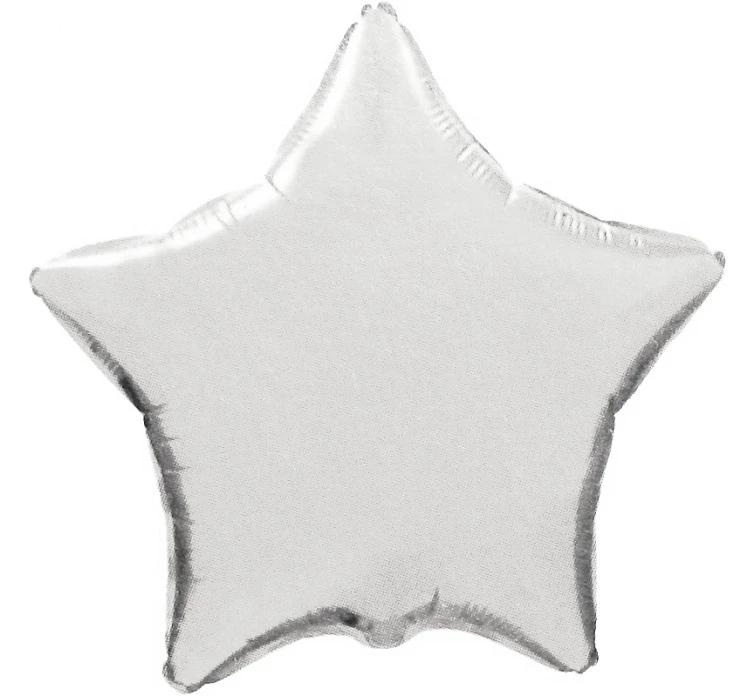 Balon foliowy 18" FX - Gwiazda (srebrna), niepakowany