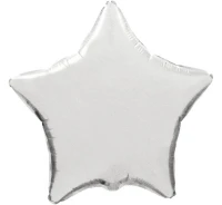 Balon foliowy 18" FX - Gwiazda (srebrna), niepakowany