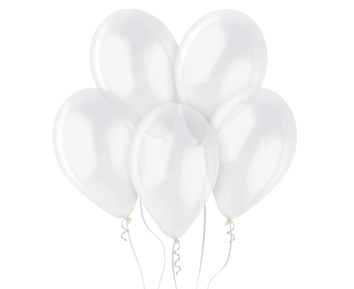 Balony Gemar 12", pastel transparentne, 100szt.