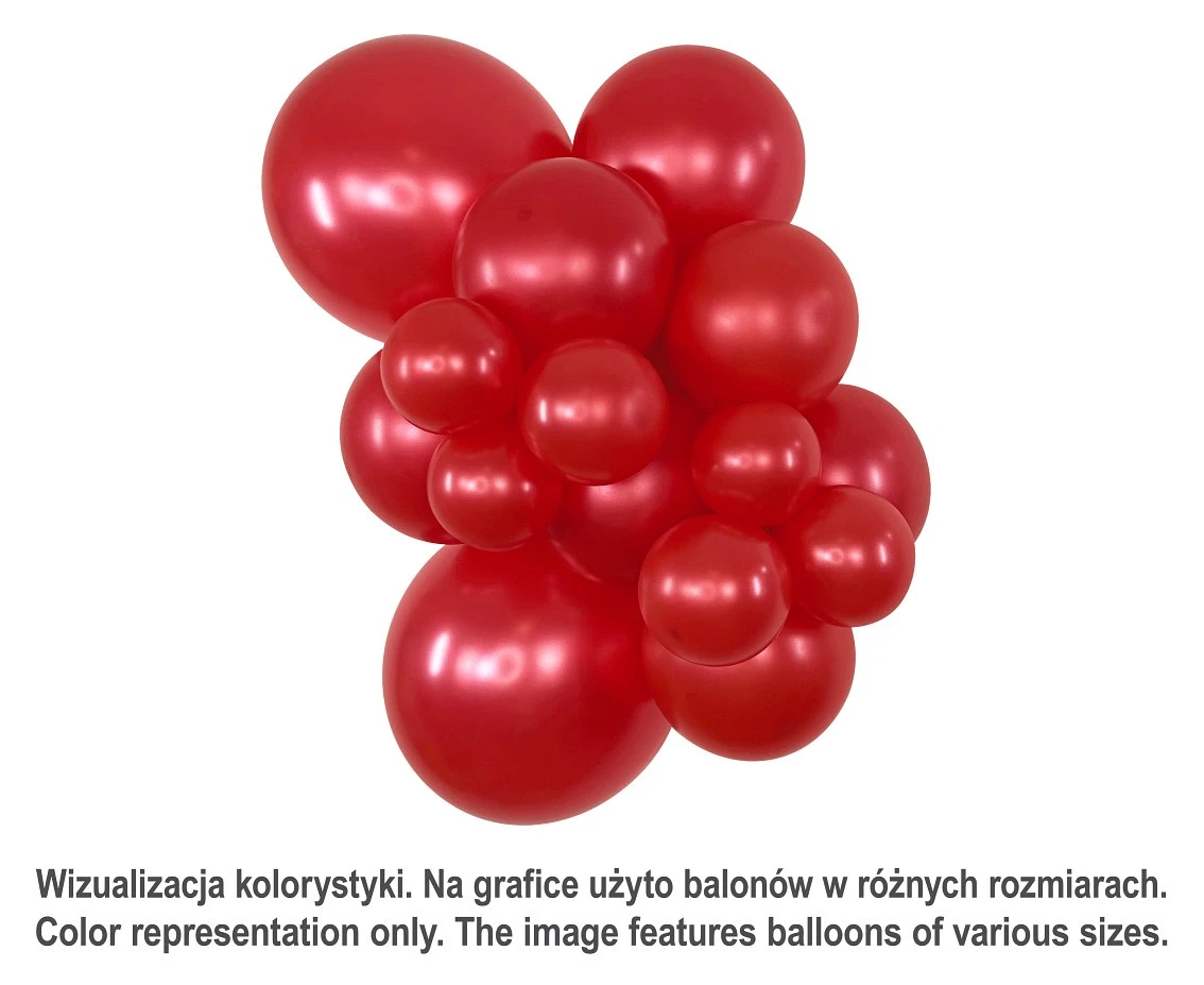Balony Sempertex 5", (metallic red) Metallic Czerwone, 50 szt.