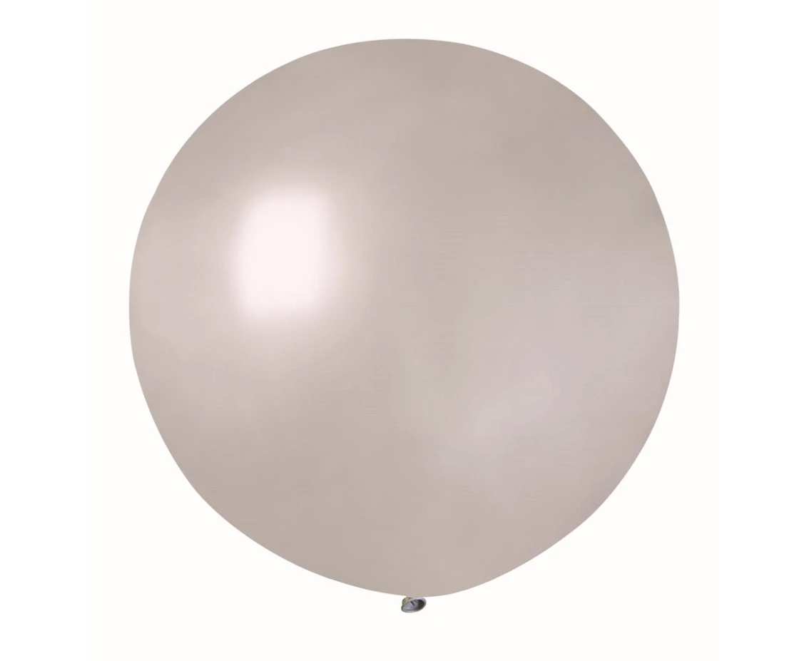 Balony Gemar, kula metalik 0.65m srebrna, 1szt.