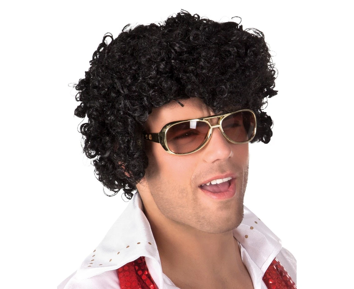 Peruka "Elvis", czarna