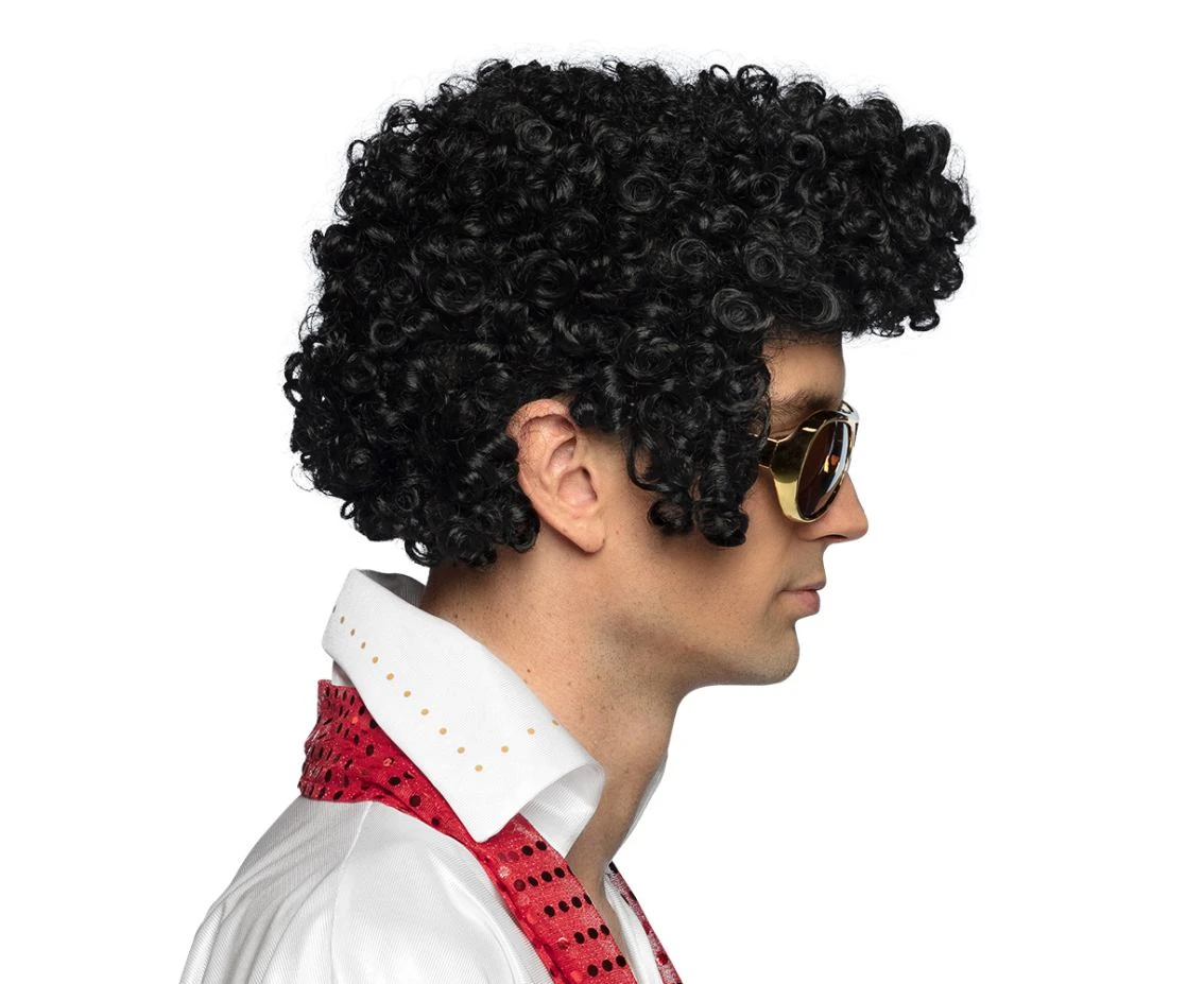 Peruka "Elvis", czarna
