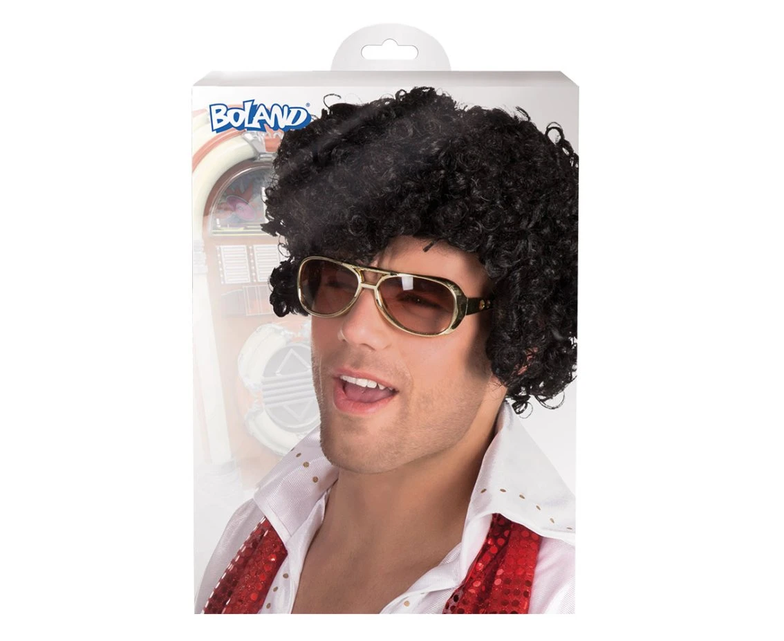 Peruka "Elvis", czarna