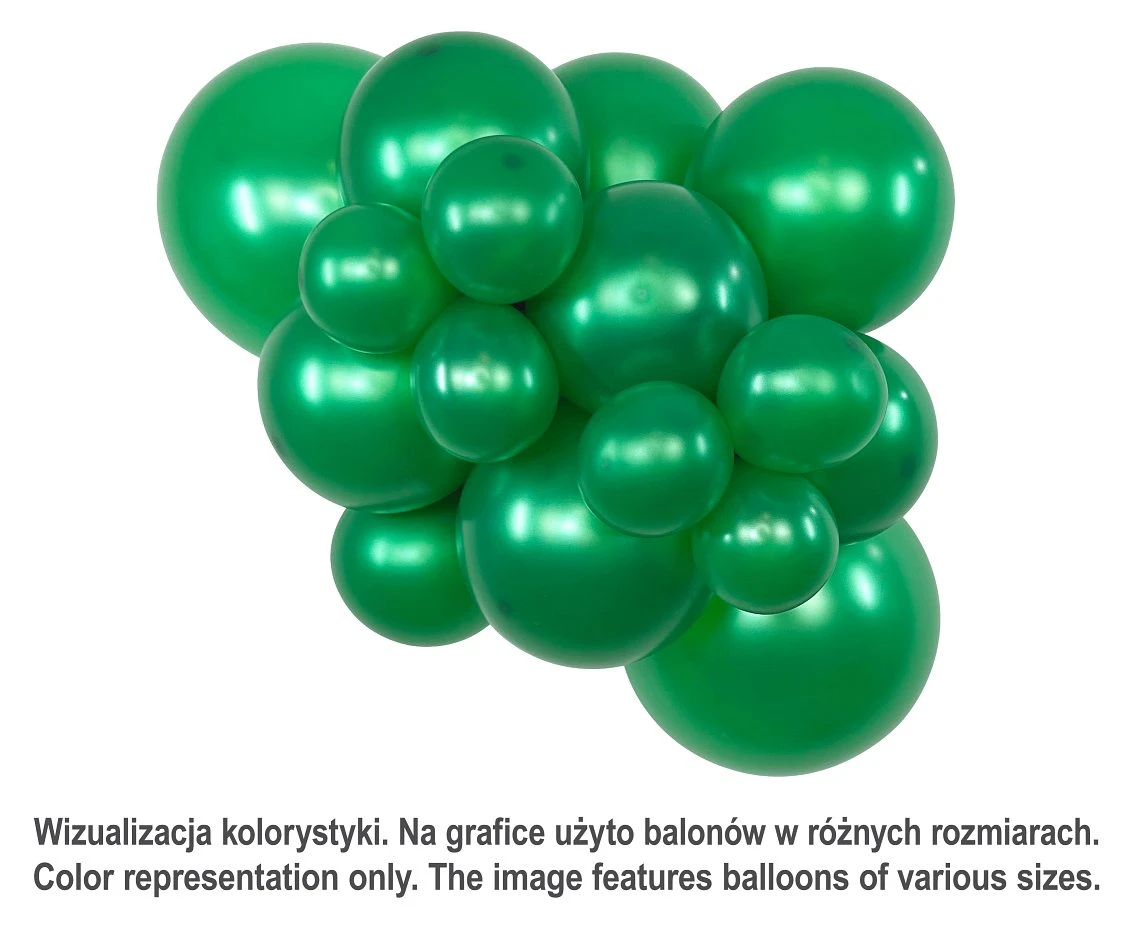 Balony Sempertex 5", (metallic green) Metallic Zielone, 50 szt.