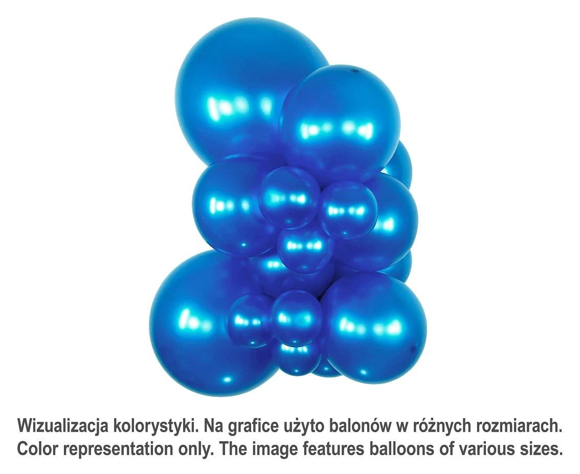 Balony Sempertex 5", (metallic blue) Metallic Niebieskie, 50 szt.
