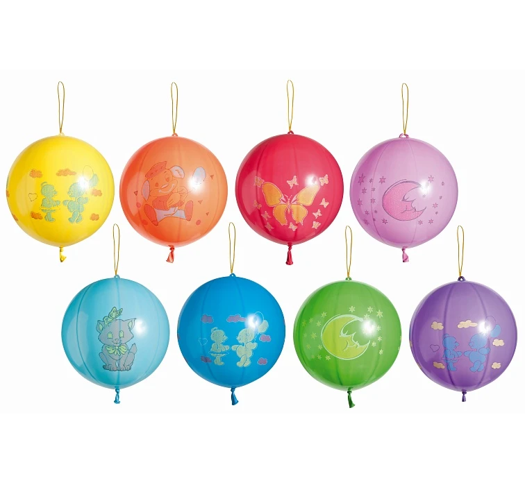 Balony Gemar, pastel "piłka z nadrukiem" mix, 50szt.