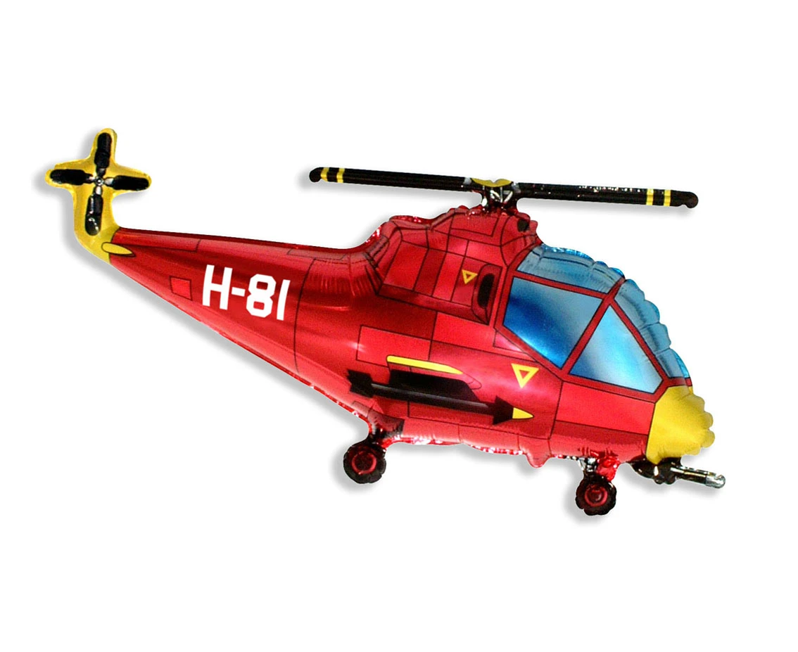Balon foliowy 24" FX - Helikopter (czerwony), niepakowany