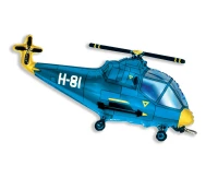 Balon foliowy 24" FX - Helikopter (niebieski), niepakowany
